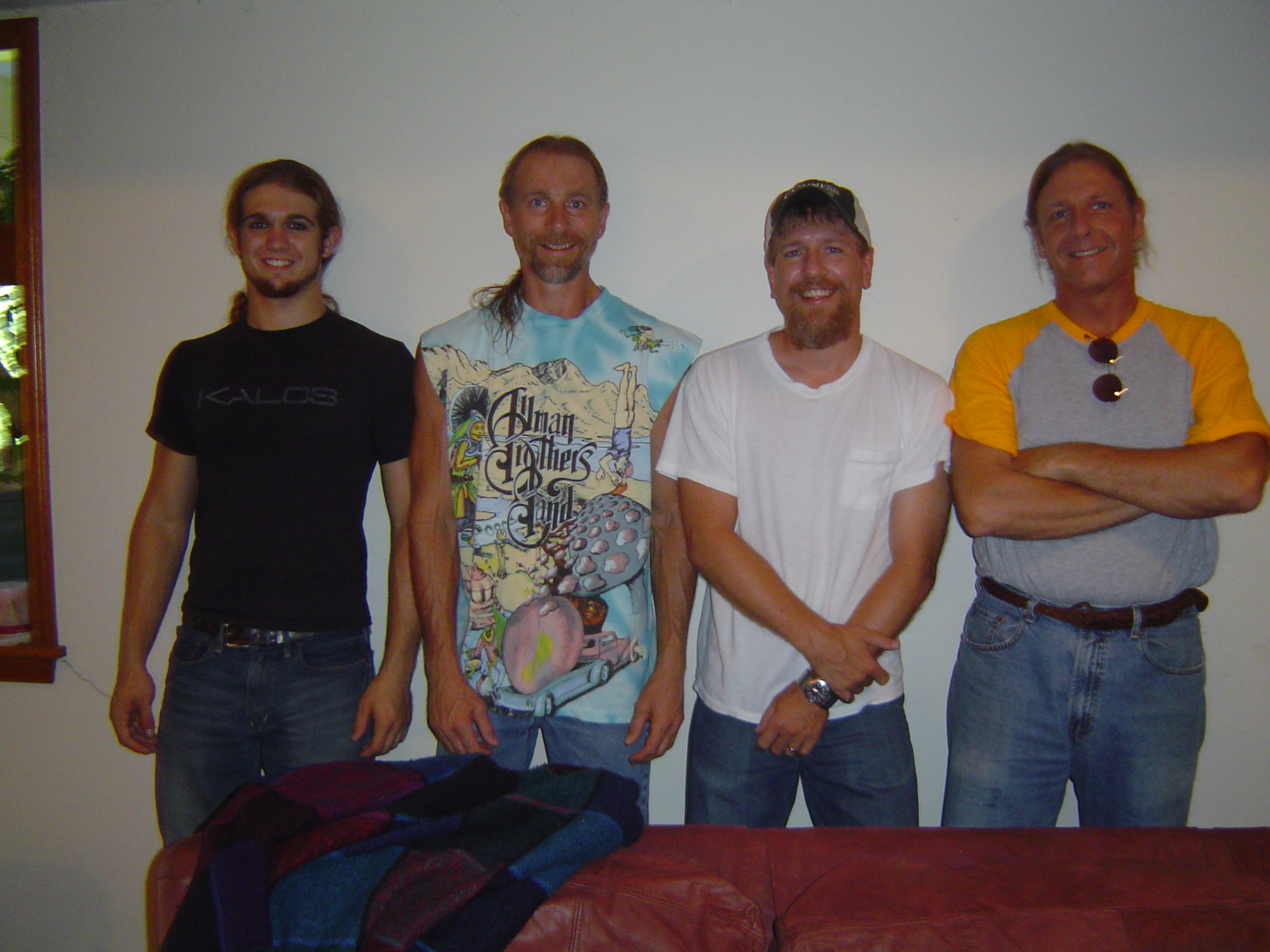 Caleb, Ron, Erik and Jon. This photo was taken before Caleb's 1st ever ABB show on September 20th, 2005 at the great Uptown Theater in Kansas City,Mo. Photo snapped by a Wrecker.